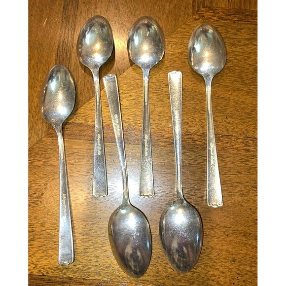 Alvin Chapel Bells Sterling Silver Teaspoons Set Of 6 - 1939 6" Long HS109 - Picture 4 of 6